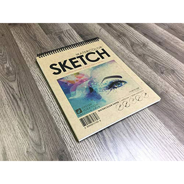 Design Ideation Watercolor Sketch Book. Spiral Bound, Watercolor Paper  Sketchbook for Pencil, Ink, Marker, Charcoal and Watercolor Paints. Great  for Art, Design and Education. (8.5 x 11) 