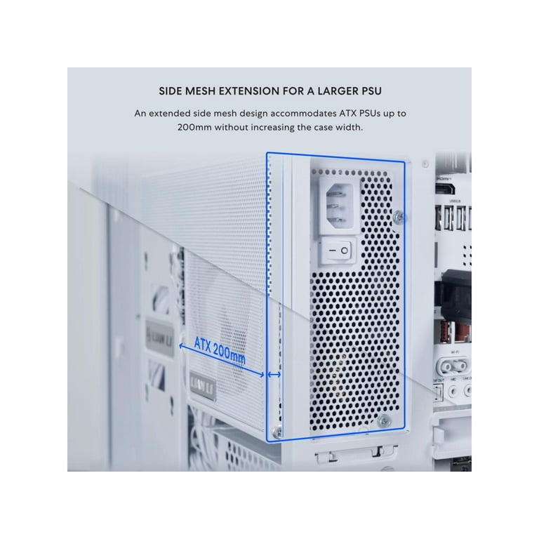 Lian Li O11DMIV2W Mini Tower ATX Case White Tempered Glass