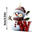 thumbnail image 1 of Adornos Navideños con Letras 2025, Colgante de Ciervo Navideño, Decoración de Madera para Mesa, Adornos Personalizados, 1 of 6