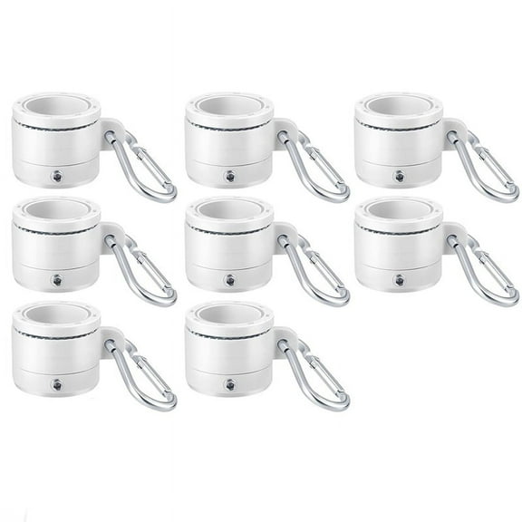 8Pcs Plastic Flag Pole Rings with Bearings 360 Degree Rotating Anti Wrap Flag Mounting Ring for 0.76-1.0In Flag Pole,B