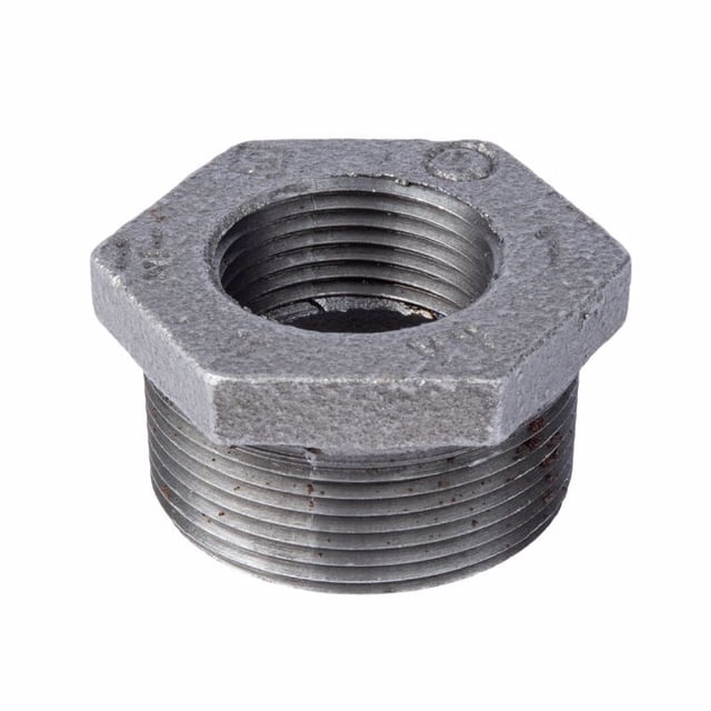 Buje hexagonal STZ Industries, hierro maleable negro, 1,5 x 2,5 cm