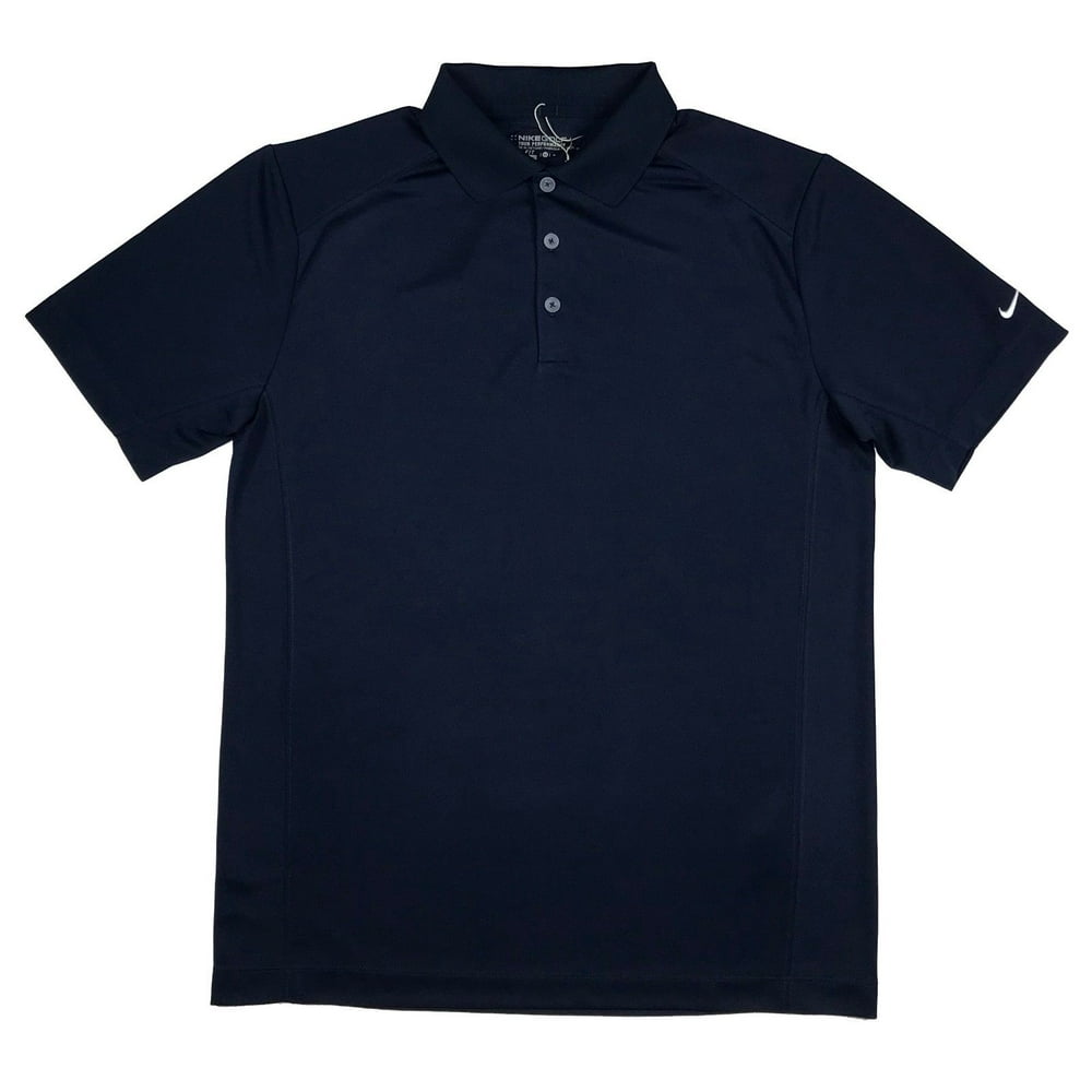 Nike Golf Mens DriFit Solid Victory Performance Polo Shirt Navy/Blue New (Navy,M)