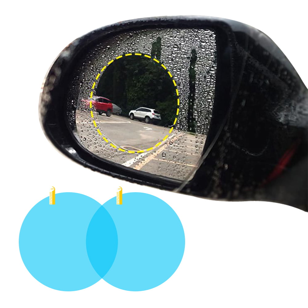 2pcs Car Side Mirror Anti Fog Films Anti Glare Waterproof Stickers with Tools 