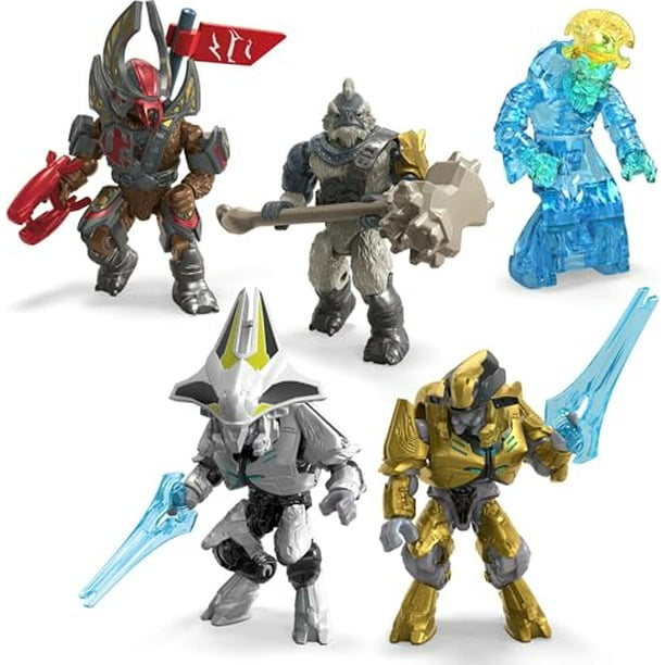 Mega Halo Action Figures Building Toys Set, Character Pack with 339 Pieces,  Poseable Articulation, Inches Tall, Kids or Adult Collectible