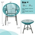 thumbnail image 2 of Patiojoy 3 PCS Patio Furniture Set Outdoor PE Chairs & Table Set for Yard Poolside Garden Turquoise, 2 of 6