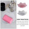 thumbnail image 2 of 2pcs Flower Shape Soap Holder Household Soap Silicone Storage Container Cases, 2 of 8