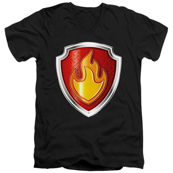 Paw Patrol Marshall Badge Unisex Adult V-Neck T Shirt