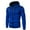 Blue, variant on Men's Winter Hooded Polka Dot Casual Sports Cardigan Sweatshirt Long Sleeves 2XL Black