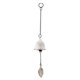 thumbnail image 1 of Campana de viento japonesa de hierro fundido para exteriores, pequeña campana de viento colgante retro para jardín, para buena suerte, decoración de patio y balcón., 1 of 8