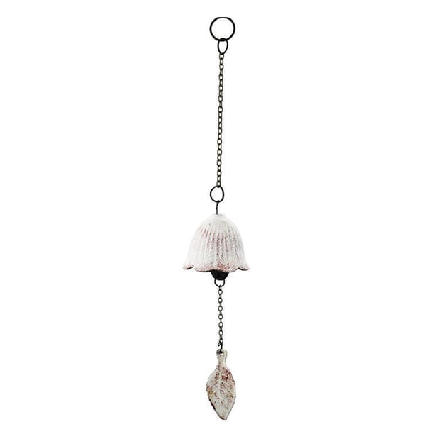 Campana de viento japonesa de hierro fundido para exteriores, pequeña campana de viento colgante retro para jardín, para buena suerte, decoración de patio y balcón.