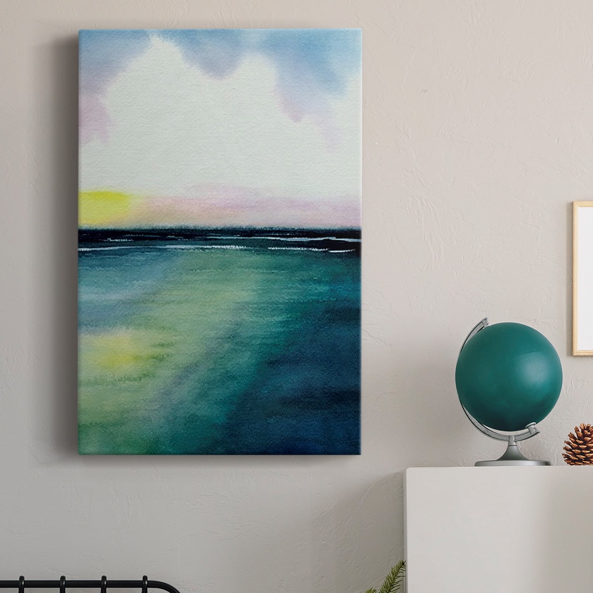 Sherbet Sunset Diptych II Premium Gallery Wrapped Canvas - Ready to Hang