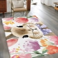 thumbnail image 3 of Easter Bunny Area Rug 3x5 Washable Rug Non Slip Spring Tulips Vintage Botanical Pastoral Large Area Rug Indoor Floor Carpet for Entryway Bedroom Kitchen Living Room Home Office Dining Room Nursery, 3 of 8