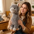 thumbnail image 6 of Stuffed Animal Cute Alpaca Plush Toy, 12 Inch Super Cute Camel Stuffed Animal Gift for Girls Boys (1PC, Grey), 6 of 6
