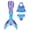 Blue and purple, variant on Mermaid Tail for Swimming Mermaid Swimsuit For Girls 3Pcs Kids Swimwear With Mermaid Tail Cute Bikini Bathing Suit Sets 4-10 Years