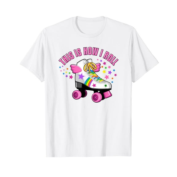 This is how I roll, Roller skate girl's, kids T-Shirt
