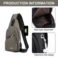 thumbnail image 2 of Mochila impermeable de senderismo con bandolera y bandolera de un solo hombro, 2 of 5