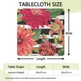 thumbnail image 2 of Square Tablecloth with Elastic Edges 36 * 36 Inch Pioneer Waterproof Red Asters Peony Flowers Floral Table Cover Washable Indoor and Outdoor for Party Kitchen Dinner Banquet Patio Picnic, 2 of 6