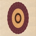 thumbnail image 1 of Ahgly Company Machine Washable Indoor Square Transitional Deep Peach Orange Area Rugs, 8' Square, 1 of 7