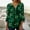 Green, variant on 3/4 Sleeve Womens Tops Plus Size V-Neck Pleated Button Graphic Tunic Womens Shirts