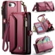 thumbnail image 1 of Funda tipo cartera para iPhone 16e con bloqueo RFID, tarjetero, cremallera y ranura para billetes, correa de hombro magnética de piel sintética suave para mujer, 1 of 10
