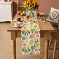 thumbnail image 2 of Summer Lemon Orange Table Runner 72 Inches, Farmhouse Tropical Fruit Rustic Bed Runner Dresser Scarves Tabletop for Indoor Outdoor Parties/Ceremony/Banquet, 14" x 72", 2 of 9
