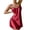 Red., variant on Women's Nightgown,Cami Sleeveless Sleep Dress,Fashion Cami Crew Neck Solid Comfortable Loungewear Nightwear