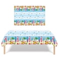 thumbnail image 4 of Hawaiian Summer Party Tablecloth Tropical Palm Leaf Design Disposable Plastic Table Cover Beach Luau Skateboard Themed Decorations For Parties Size 53.94 X 107.87 Inches, 4 of 6
