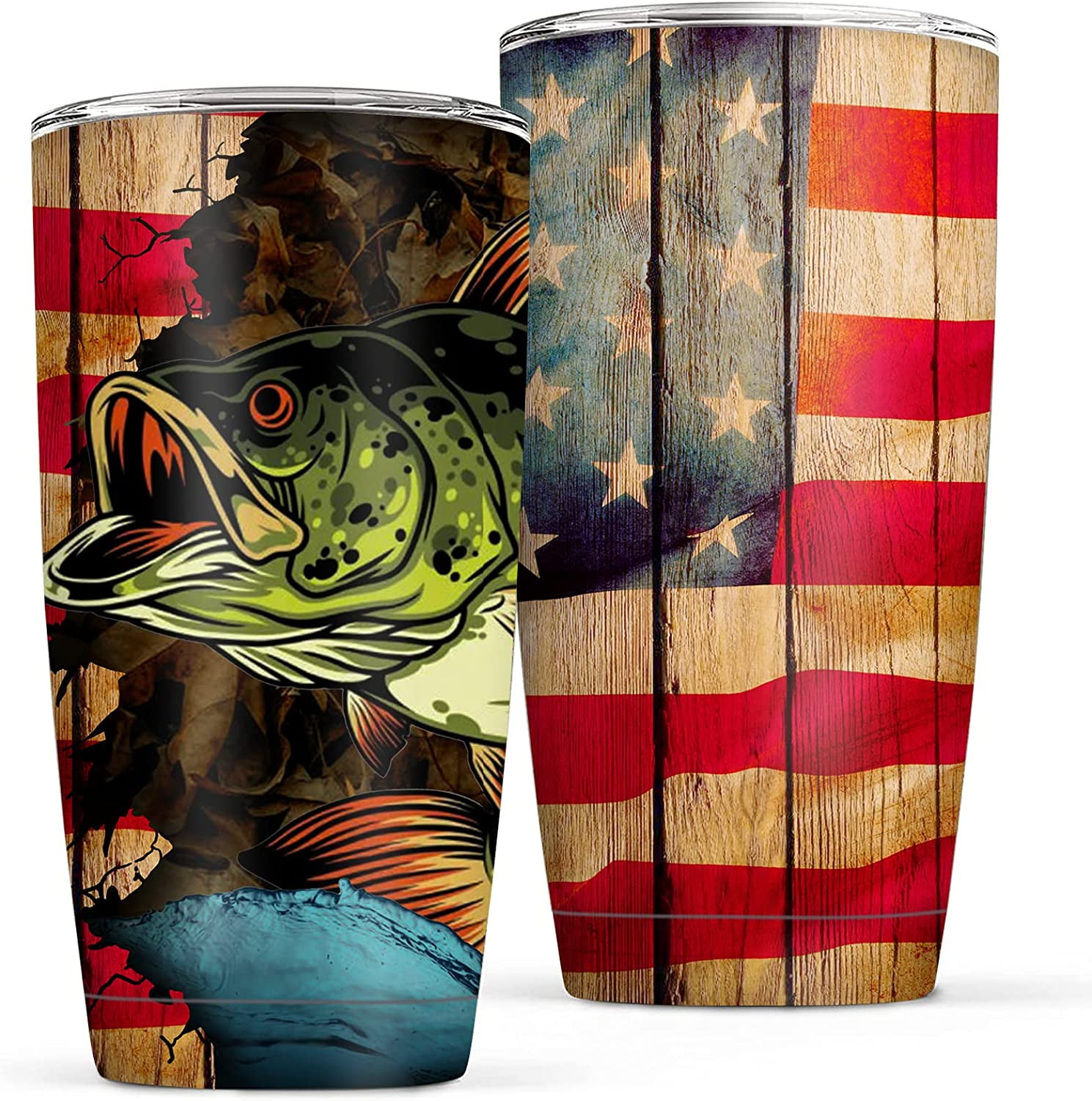 Tumbler for Men American Flag We The People Patriotic Coffee Tumbler for Mens 20 oz Vacuum Insulated Stainless Steel Travel Mug Gifts, Size: 20oz