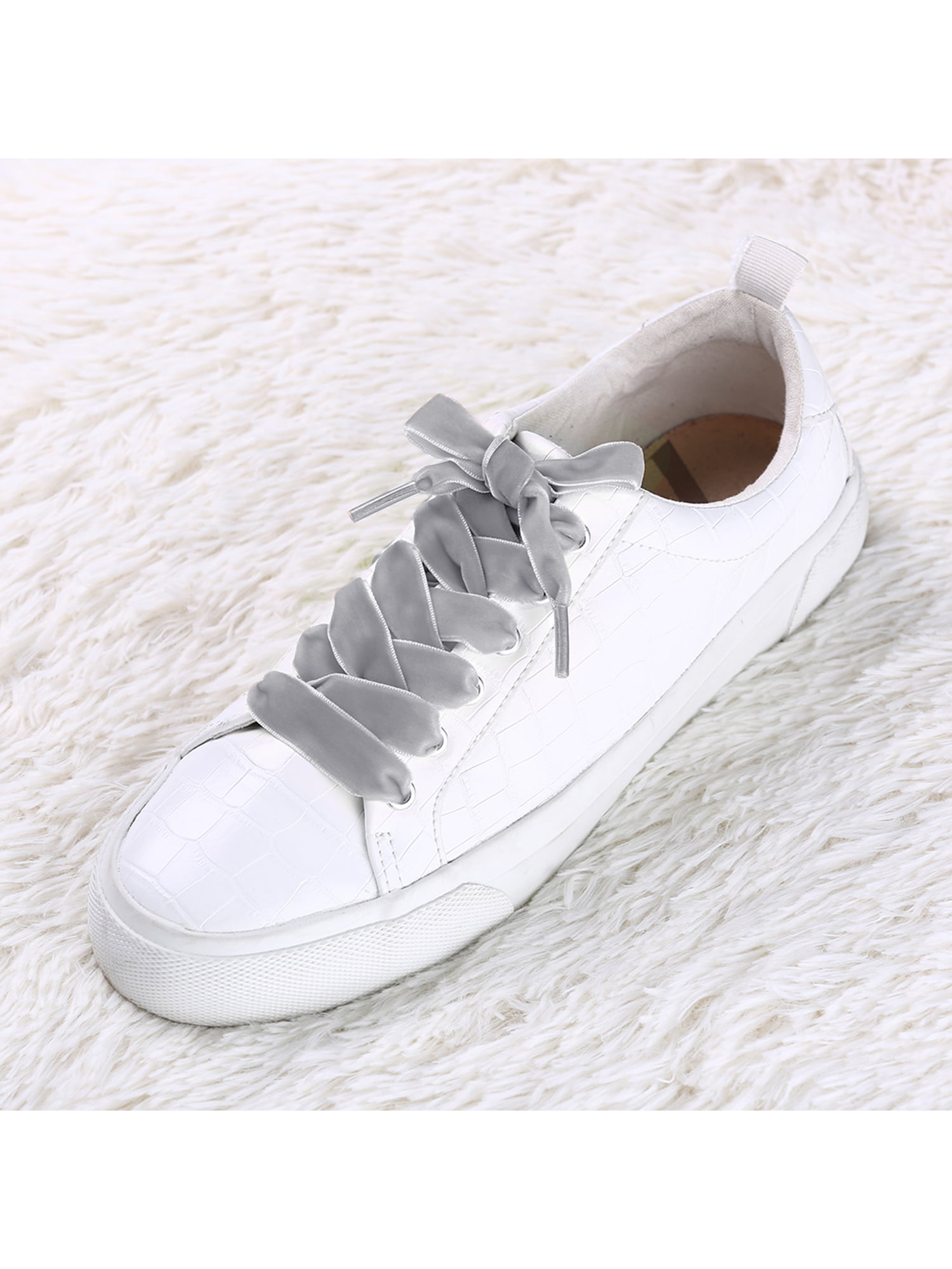 100-140cm Flat Velvet Ribbon Shoelaces Shoe Laces f Sneaker Sport Shoes 1.6cm 