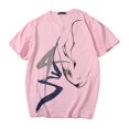 thumbnail image 1 of STARTIST Men's Ink Painting Graphic shirt V Neck Short Sleeves Pink 2XL, 1 of 9