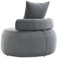 thumbnail image 5 of Roromall Modern Chenille Accent Chair 32" Barrel Chair Leisure Round Sofa with Pillow for Living Room Bedroom Club Nursery Hotel Office Home, 5 of 9