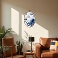 thumbnail image 5 of Canvas Wall Art Octopus Nautical Lighthouse Anchor Sailboat Ships Blue Sailing Sea Oval Framed Canvas Prints Vintage Wall Hanging Decor for Home Office Decorations 8.6"x11.4", 5 of 7