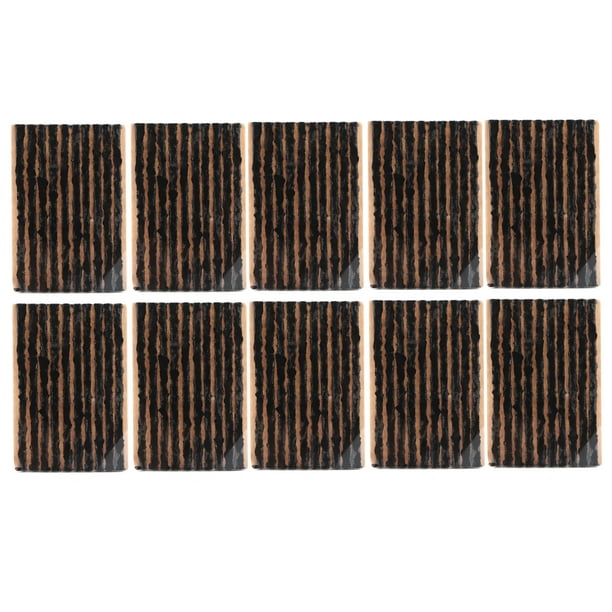 100 Uds 100x3mm tapón de reparación de neumáticos neumático sin cámara tira de sellado de goma recuperación de pinchazos para coche motocicleta negro Jadeshay A
