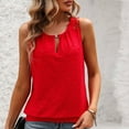 thumbnail image 4 of ZyeKqe Womens Tank Tops Sleeveless Shirts Keyhole Crewneck Shirts Dressy Casual Blouses Basic Summer Tanks, 4 of 9
