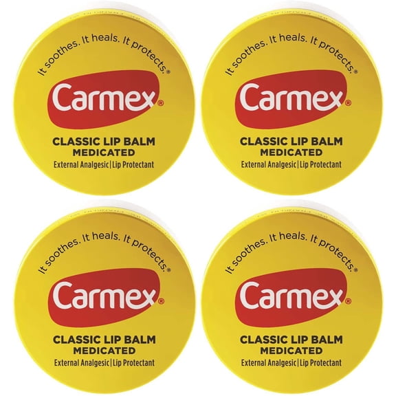 Carmex Classic Lip Balm Medicated 0.25 oz (Pack of 4)