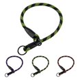 thumbnail image 1 of BronzeDog Rope Pro Collar de entrenamiento para perros trenzado, sin tirones, de liberación rápida, collares redondos de plomo para perros pequeños, medianos y grandes (S - 17.7 pulgadas de largo, ver, 1 of 1