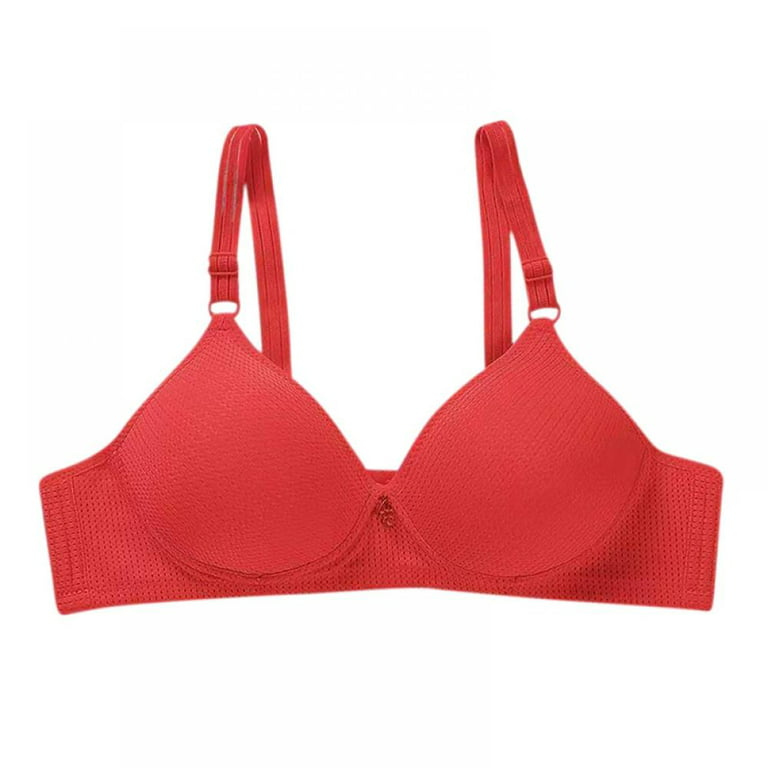 Xmarks Women's Plus Size Bra Comfort Bra Wirefree Non Padded Best for  Mother, Red, 44/100BC 