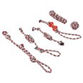 thumbnail image 4 of Juguetes de cuerda para masticar para perros, 6 piezas de cuerda de algodón para mascotas, juguete de cuerda para perros de Navidad, juguetes para masticar para cachorros, funcionamiento suave Jadeshay  A, 4 of 8