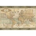 thumbnail image 3 of Coulter, Cynthia 24x17 Black Modern Framed Museum Art Print Titled - Classic World Map, 3 of 5