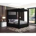 thumbnail image 2 of Pemberly Row Contemporary Soft Black Velvet Queen Bed - 70.5"W x 89"D x 87"H, 2 of 6