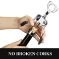 thumbnail image 3 of USIONE 2pcs Heavy-Duty Zinc Alloy Wing Corkscrew & Beer Opener, Ergonomic Handle Sharp Screw, for Kitchen/Bar/Restaurant, 3 of 8