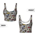 thumbnail image 5 of Lsque Bright Insects Printed Women'S Sports Bra, Compression, Moisture Wicking, High-Impact Sports Bra For Women,Supportive sports bra-Large, 5 of 9