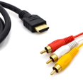 thumbnail image 3 of Macho a 3 RCA Macho Adaptador Av Cable de Audio y Video Av Compuesto 1.5M para TV Cable decodificador de Audio y Video de Alta definición, Cobre, 3 of 5