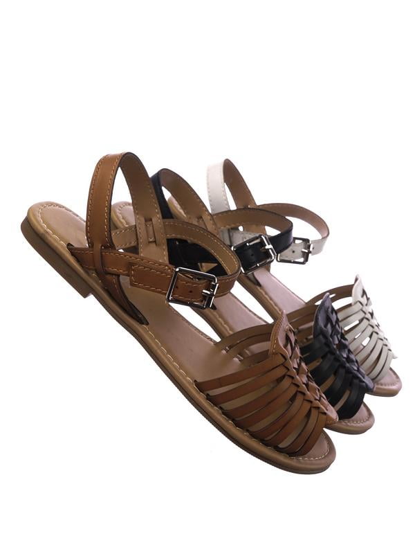 woven huarache flat