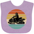 thumbnail image 3 of Inktastic Snowmobile Retro Sunset Boys or Girls Baby Bib, 3 of 4