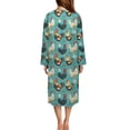 thumbnail image 2 of Yuyamidu Chicken Long Bath Robe Loose Robes Nightgowns for Women Size S Cock Long Sleeve Zippered Bathrobes Ladies Pajama House Coat Casual Louge Wear Robe, Blue, 2 of 7