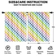 thumbnail image 2 of Blackout Kids Curtains,Pastel Color Checkered Pattern Childrens Insulated Curtains Set Of 2,Bedroom Essentials,Toddler Room Decor 42"x54", 2 of 5