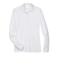 thumbnail image 4 of CORE365 78192 Women's Pinnacle Performance Long Sleeve Piqué Polo-White-XS, 4 of 5