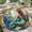 Mermaid, variant on Circle Area Rug, Ivy Washable Non-Slip Floor Carpet, Soft Rug for Living Room Bedroom Decor 24 Inch