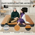 thumbnail image 2 of OZVMZQ Portable Wood Grain Outdoor Camping Mat Queen Size Inflatable Air Bed Mattress, 2 of 10